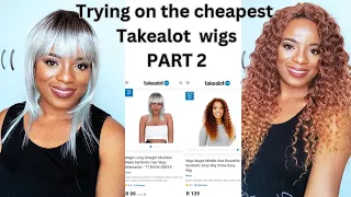 Trying on the cheapest takealot wigs/ Cheap wigs review.