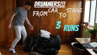 Fastest way to get Drum kit into venue