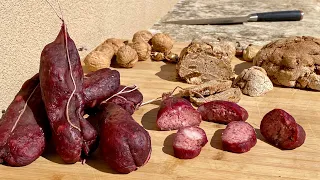 BOUDIN Italian Salami Homemade 😋 NO BLOOD but made of BEETROOT and POTATOES 🤪 Valle d'Aosta SAUSAGE