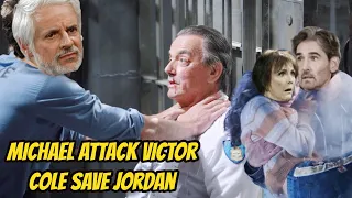 Breaking News Y&R Michael strangled Victor and stopped him - Cole put Jordan in the car and fled