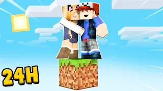 SPĘDZIŁEM 24 GODZINY Z MOJĄ DZIEWCZYNĄ NA JEDNYM BLOKU w Minecraft! | Vito i Bella