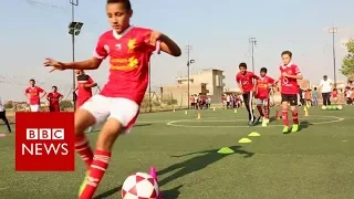 Aspiring footballers in Mo Salah's hometown - BBC News