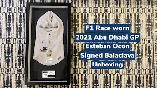 My First Ever F1 Memorabilia - 2021 F1 Abu Dhabi GP Esteban Ocon Race Worn Signed/Framed Balaclava!