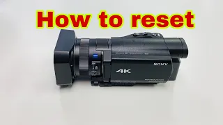 how to reset a sony  4Kcamcorder #ishowu