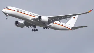 [4K] German Air Force A350 Landing at Glasgow Airport | 2023