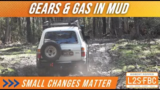 Mud driving - gears and throttle, not speed!