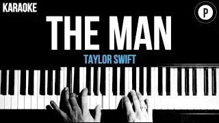 Taylor Swift  - The Man Karaoke Piano Acoustic Cover Instrumental Lyrics