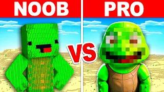 REAL MIKEY Build Battle In Minecraft - NOOB VS PRO CHALLENGE
