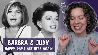 Judy Garland & Barbra Streisand perform "Happy Days Are Here Again" - Reaction & Vocal Analysis