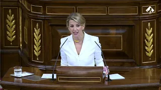 Yolanda Díaz hace una intervención memorable en la moción de censura de Vox y Tamames