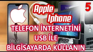 #5. IPHONE INTERNETINI USB ILE BILGISAYARDA KULLANIN | 2022
