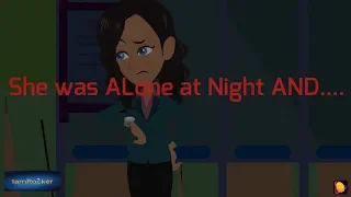 I was alone at Bus Stop - Scary Story (Animated in Hindi)