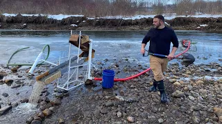 Homemade Highbanker Sluice Test - Gold Mining