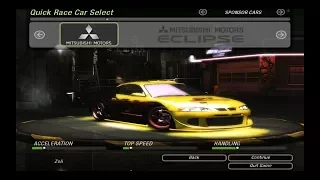 Need For Speed Underground 2 - All Official & Bonus Cars