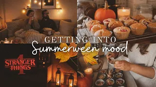 Cosy night in watching Stranger Things 🎃 Summerween 2022 Vlog, Baking, Cleaning, Fall day in my life