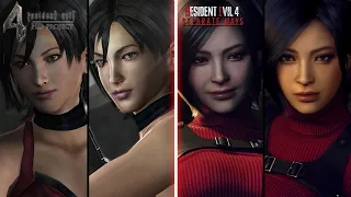 Resident Evil 4 Remake - Separate Ways DLC - All Ada Wong Cutscenes (HD Project & Remake)