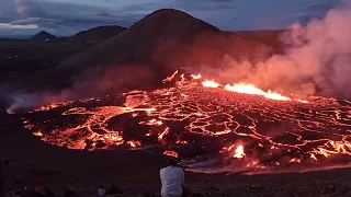 The Scars of Earth. Meradalir fissure eruption on its first day. Iceland. Aug. 3, 2022.