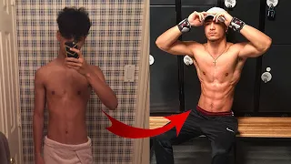 MY NATURAL 1 YEAR BODY #TRANSFORMATION - Skinny to Muscle - (#MOTIVATION)