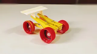 how to make mini rubber band car | DIY Toy Car