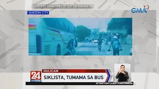 Siklista, tumama sa bus | 24 Oras Weekend