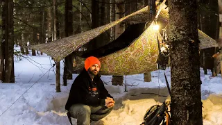 Camping In Winter With A Hammock