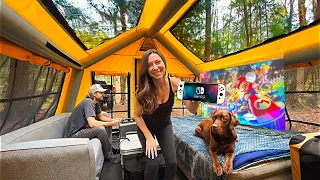 Luxury Camping And Gaming In Inflatable Cabin