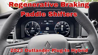 How to: Regenerative Braking with Paddle Shifters. 2023 Mitsubishi Outlander Plug-In Hybrid (PHEV)