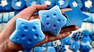 ASMR Crushing soap boxes with starch and glitter  💙 Soap plates ⭐️ Cutting soap cubes 💙 Baking soda