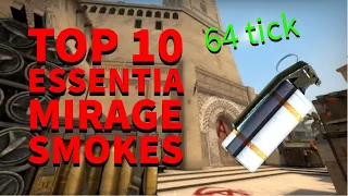 Top 10 Most Essential Mirage Smokes for 64 tick (2023)