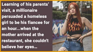 A man hired a homeless girl as fiancee..when the man’s mom came to the restaurant, she was shocked
