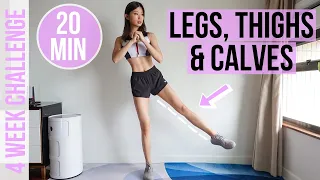 20 MIN LEGS, THIGHS & CALVES ULTIMATE BURN (NO JUMPING WORKOUT) | 4-Week Transform Program