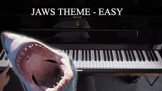 Jaws Theme - EASY Piano Tutorial - Even Complete Beginners!