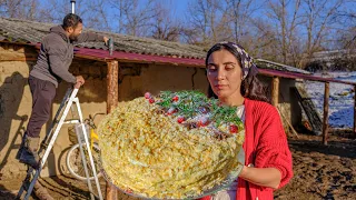 Village Affairs - We made a Shed for our Country House, Mother baked a Napoleon Cake.