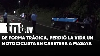 Motociclista muere al estrellarse contra bulevar en carretera a Masaya