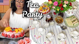 HOST a TEA PARTY 🍰Set Table & Food Prep American tips 4 ANY EVENT! #teaparty #tablesetting #teatime