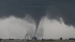 Amazing Tripoded Video of the tornado hitting Selden, KS - 5/24/2021