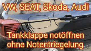 Tankklappe notöffnen ohne Notentriegelung - VW, SEAT, Skoda & Audi