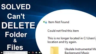 How To Delete A Folder That won't Delete