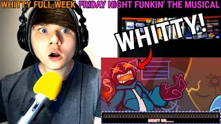 Whitty FULL WEEK WITH LYRICS - Friday Night Funkin' THE MUSICAL (Lyrical Cover) @recorderdude REACTION!