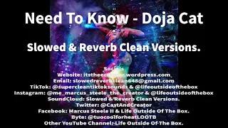 Doja Cat - Need To Know (Slowed) [Super Clean Version] @SoapRadioMusic