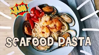 SEAFOOD PASTA | SPAGHETTI RECIPE | паста с морепродуктами