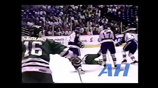 OHL WHL QMJHL Memorial Cup May 16, 1992 Scott Ferguson,KAM v Eric Bouchard,SEA (highstick) Kamloops