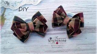 🎀 Совместный мастер-класс с доченькой 🎀 Бантики из репсовых лент 🎀 Ribbon bow Kanzashi 🎀 DIY