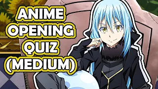 Anime Opening Quiz | Medium (50 Openings)