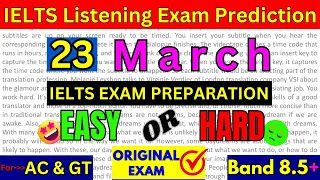 23 MARCH 2024 IELTS LISTENING TEST 2024 WITH ANSWERS | IELTS PREDICTION | IDP & BC