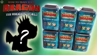 *UNBOXING* 6 x Mystery How to train your Dragon: The Hidden World Puzzle Palz 3D Eraser figures