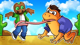 ¡Minecraft PERO nos CONVERTIMOS en RANAS! 🐸🤣 HARDY y TROLERO MINECRAFT