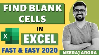 Find Blank Cells In Excel | Excel Lecture 15 | Excel lessons For Beginners | Excel Neeraj Arora