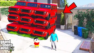Franklin Made A World Tallest Car Los Santos with Shinchan Help in GTA V