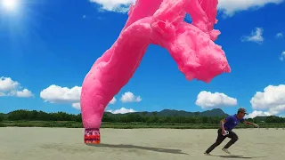 Experiment Giant Pink Worm Toothpaste From Coca-cola ,Sprite ,Fanta , Mirinda and MENTOS